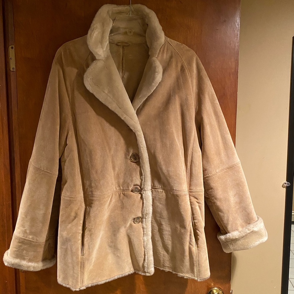 London Fog faux Sherling Coat
